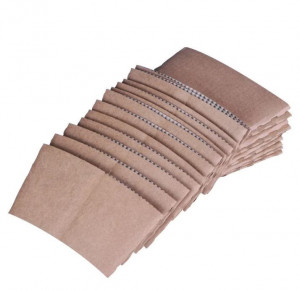 Set 100 manson din carton pentru pahare cafea, bauturi calde, D80 - Img 3