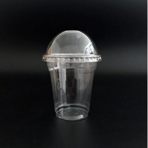 Set 100 pahare cu capac bombat, gradat 300ml, capacitate maxima 430ml, 95mm, LUX - Img 2