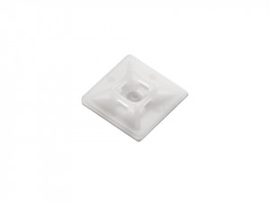Set 100 prinderi autoadezive pentru bride tip soricel, 19 x 19mm, alb, Benman - Img 3