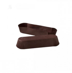 Set 1000 forme tip chese pentru eclere, 105 x 40 x h25 mm, maro