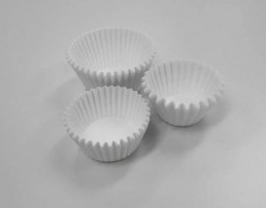 Set 14400 forme tip chese pentru briose, prajituri, 20x 20 x 20 mm, alb - Img 3