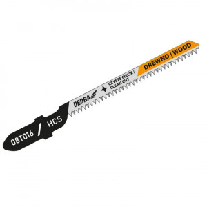 Set 2 panze profesionale taiat lemn, pentru fierastrau pendular, 18 tpi, HCS, prindere T, 100 mm, Dedra - Img 2