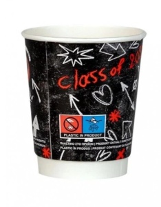 Set 25 pahare din carton cu pereti dubli pentru cafea, ceai, 235ml, 8oz, model Coffee Break - Img 3