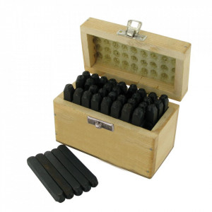 Set 36 litere, numere pentru stantat prin lovire, Silverline - Img 1