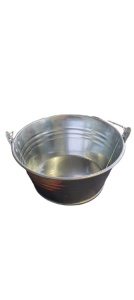 Set 4 bucati galeata metal mini zincata ornamentala, 21.5 x 10 cm, ideal gradina, balcon, zinc lucios - Img 4