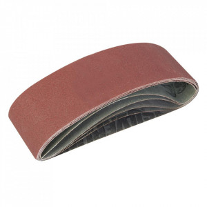 Set 5 benzi slefuitor cu banda, 75 x 533mm, grit 60, Silverline - Img 3