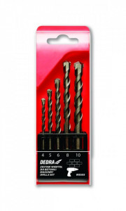 Set 5 burghie beton pentru mandrina rapida , 4,5,6,8,10, Dedra