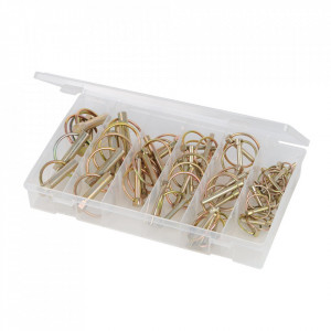 Set 50 sigurante mecanice, zinca galben anticoroziv, 4.5mm, 6mm, 9mm,10mm Fixman - Img 1