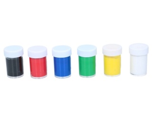 Set 6 acuarele pictat ceramica, alb, galben, verde, albastru, rosu, negru, 6 x 20ml, Artico - Img 10