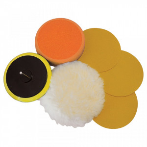 Set 6 discuri polisat, slefuit, 125mm, Silverline