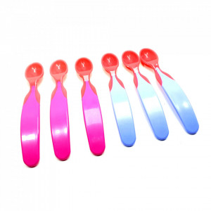 Set 6 lingurite bebelusi, +4 luni, cap flexibil, BPA free, Asda Little Angels - Img 1