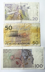 Set Bancnote - Suedia -20/50/100 Kronor - Img 2