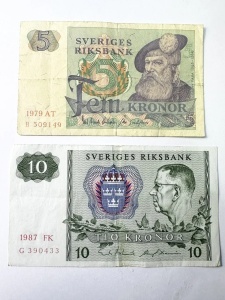 Set Bancnote Suedia - 5/10 Kronor (1979-1987 ) - Img 3