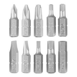 Set de biti SL3/5/7, PH1/2/3, H3/4/5/6 x 25 mm, 10 buc.