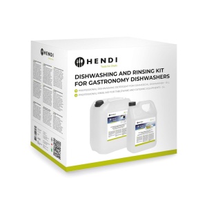 Set detergent pentru masina de spalat vase, Hendi, detergent spalare 10 litri, solutie clatire 5 litri - Img 1