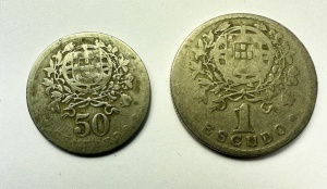 Set Monede Portugalia - 50 Centavos 1931 + 1 Escudo 1931 - Img 2