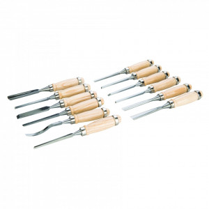 Silverline fafaragó készlet 12 darab , 200mm , Silverline fafaragó készlet 12db