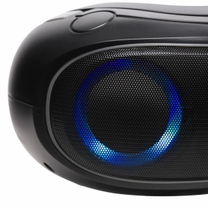 Sistem Audio Portabil Boombox Denver TCL-212BT, CD Player, Bluetooth, Radio FM, USB MP3, Lumini LED, AUX, Albastru - Img 3