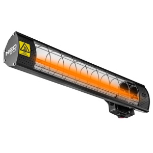 Sugárzó fűtőtest, 2000W, arany halogén lámpás fűtőtest, ideális teraszra, műhelybe, teraszra, IP65, Neo