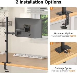 Suport premium prindere de birou pentru monitoare, Bracwiser MD7821 - Img 5
