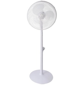 Ventilator cu picior pentru camera, 40W, 3 trepte, diametru 40cm, alb, Descon - Img 1