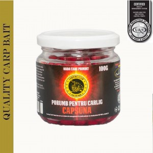 Vonzó kukorica horgászcsali horogra, eper ízesítéssel, 100gr, CRP