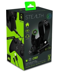 XBOX ONE, ONE S, ONE X játékkészlet, joystick töltőbölcső, fejhallgató bölcső, akkumulátoros vezérlő, Stealth SX-C60