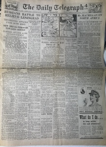 Ziar Istoric - Anglia – The Daily Telegraph, 15 ianuarie 1943 – Al Doilea Război Mondial, Frontul de Est (Asediul Leningradului ) - Img 2