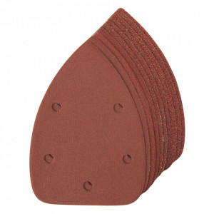10 darabos háromszög csík készlet, 140mm, szemcseméret 60, 80, 120, 240, Silverline