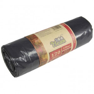 10 db HDPE szemeteszsák, 120 literes, 110 x 70 cm-es tekercsben