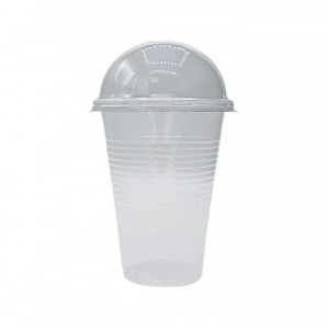 100 db kupolás fedeles pohár készlet, 300ml-es, maximális űrtartalom 400ml, 95mm, Economy