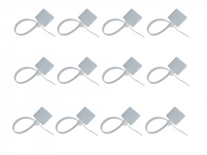 12 darabos mini nyaklánc készlet címkével, elektromos kábelek, elektromos panel, 110 mm, 25 x 12 mm , VKTools