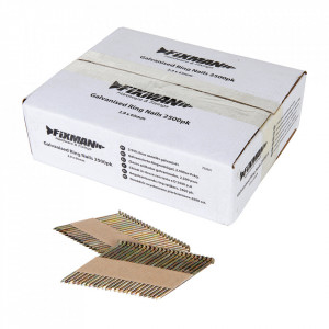 2500 darab horganyzott szög, 2,9 x 65mm, Fixman - Img 2