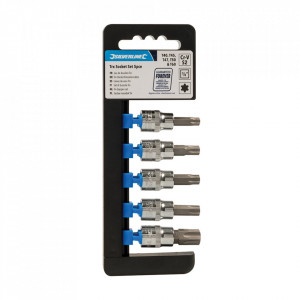5 darabos szett , T40 - T60, 3/8, Silverline