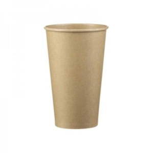 50 darabos papír kávéspohár készlet, 16oz, natúr, 470ml, d90