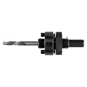 Adaptor cu burghiu de ghidaj pentru freze bi-metal, 32-152 mm, Hex
