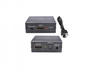 Adaptor HDMI audio Extractor, convertor HDMI la HDMI + sunet Jack analog si SPDIF Toslink Digital, rezolutie HD, sunet 2 canale si 5 canale, VKTools - Img 4