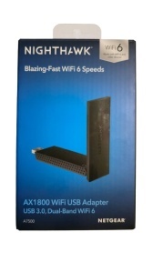 Adaptor USB Wireless profesional, NetGear AX1800, WiFi 6, USB 3.0, 600-1200 Mbps, NETGEAR Nighthawk