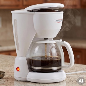 Aparat de cafea HAUSER C-915W, max. 1000 W, capacitate de 12 cești, filtru durabil, carafă din sticlă, culoare albă - Img 2