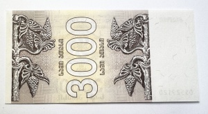 Bancnota 3000 Lari 1993 - Georgia - Img 2