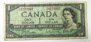 Bancnota Canada - 1 Dollar 1954