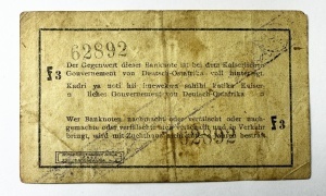 Bancnota Coloniala - Africa de Est Germană - 1 Rupie 1916 - Img 2