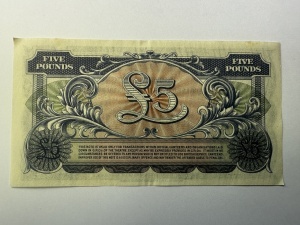 Bancnota Militara - British Armed Forces – 5 Pounds, 2nd Series - Img 2