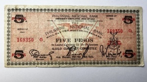 Bancnotă rară Filipine – 5 Pesos 1943 (Iloilo Emergency Note) - Img 3