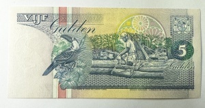 Bancnota Surinam - 5 Gulden 1991 - Img 2