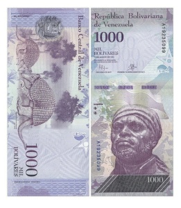 Bancnota - Venezuela 1000 Bolivares, 2016/2017