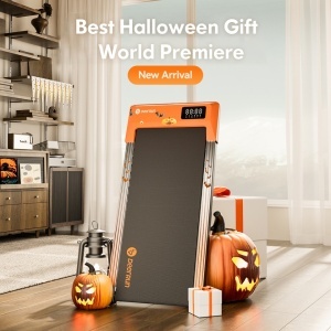 Banda de alergat DeerRun C6 PRO EDITIE LIMITATA HALOWEEN, Q1 Plus, Viteza Maxima 8km/h, Sarcina maxima 159kg, 117.8 × 51.4 × 10.5 cm, Compatibila cu diferite aplicatii prin Bluetooth, Gri, telecomanda, ambalaj original deteriorat - Img 7