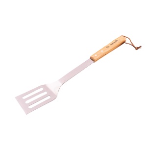 Barbecook BC-ACC-7071 spatulă din oțel inoxidabil, mâner din lemn de cauciuc, 100% FSC, 46cm - Img 1