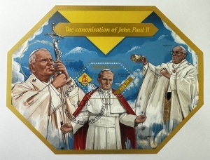 Bloc filatelic Insulele Solomon 2014 – Canonizarea Papei Ioan Paul al II-lea