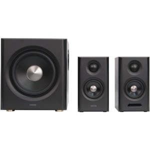 BOXE EDIFIER 2.1, RMS: 150W (2 x 25W, 2 x 15W, 1 x 70W), bluetooth v6.0, telecomanda wireless, volum, bass, treble, Coax/Optical/LineIn/USB-C/HDMI eARC, brown, "S355DB-BR"x